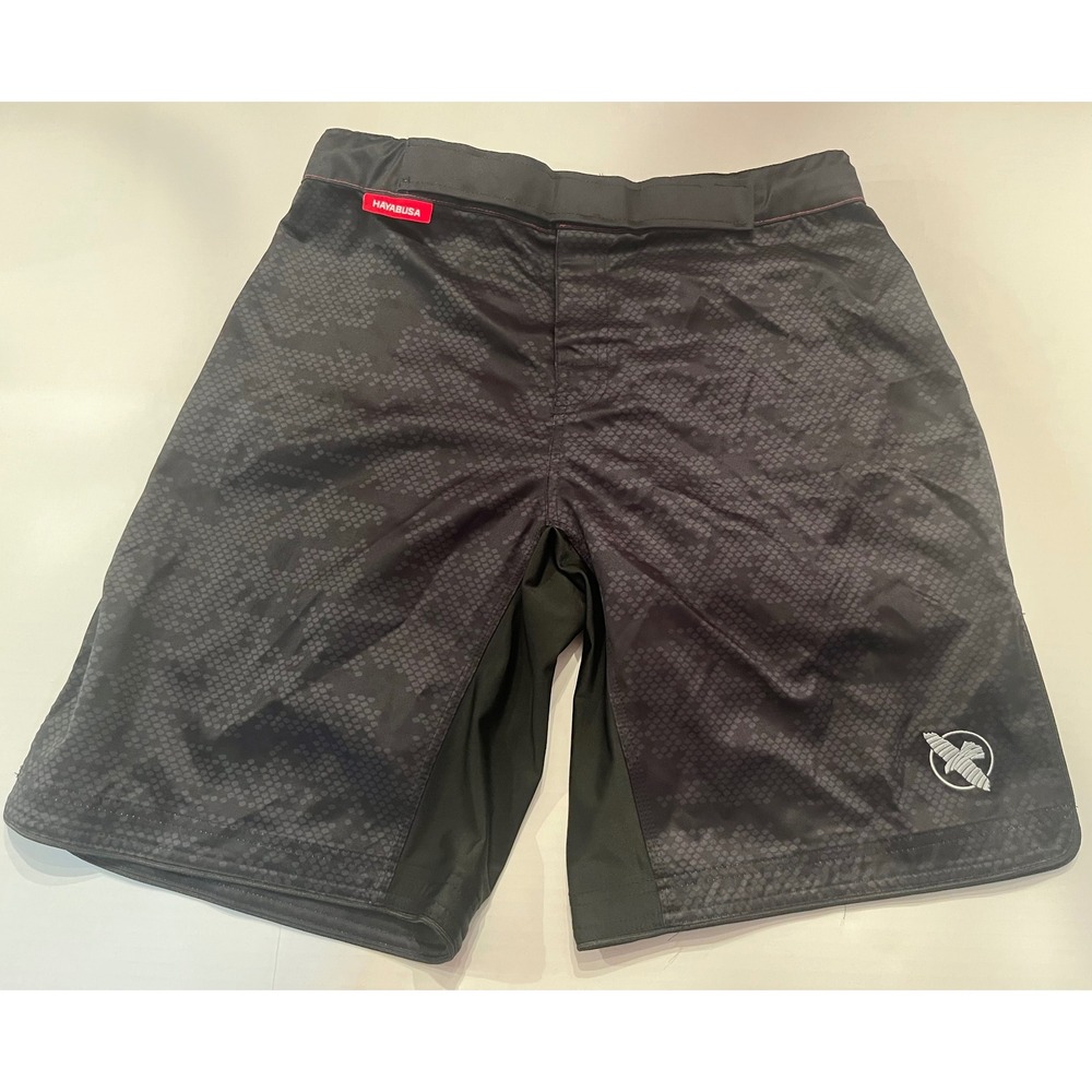 Hayabusa MMA Shorts Grappling Kickboxing Cage Fighting Martial Arts‎ Black Large